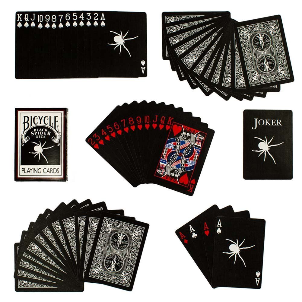 Bicycle Black Spider Deck